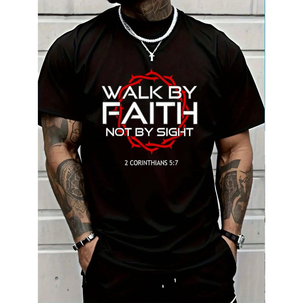 Walk By Faith T-Shirt – Jesus Christian Graphic Tee