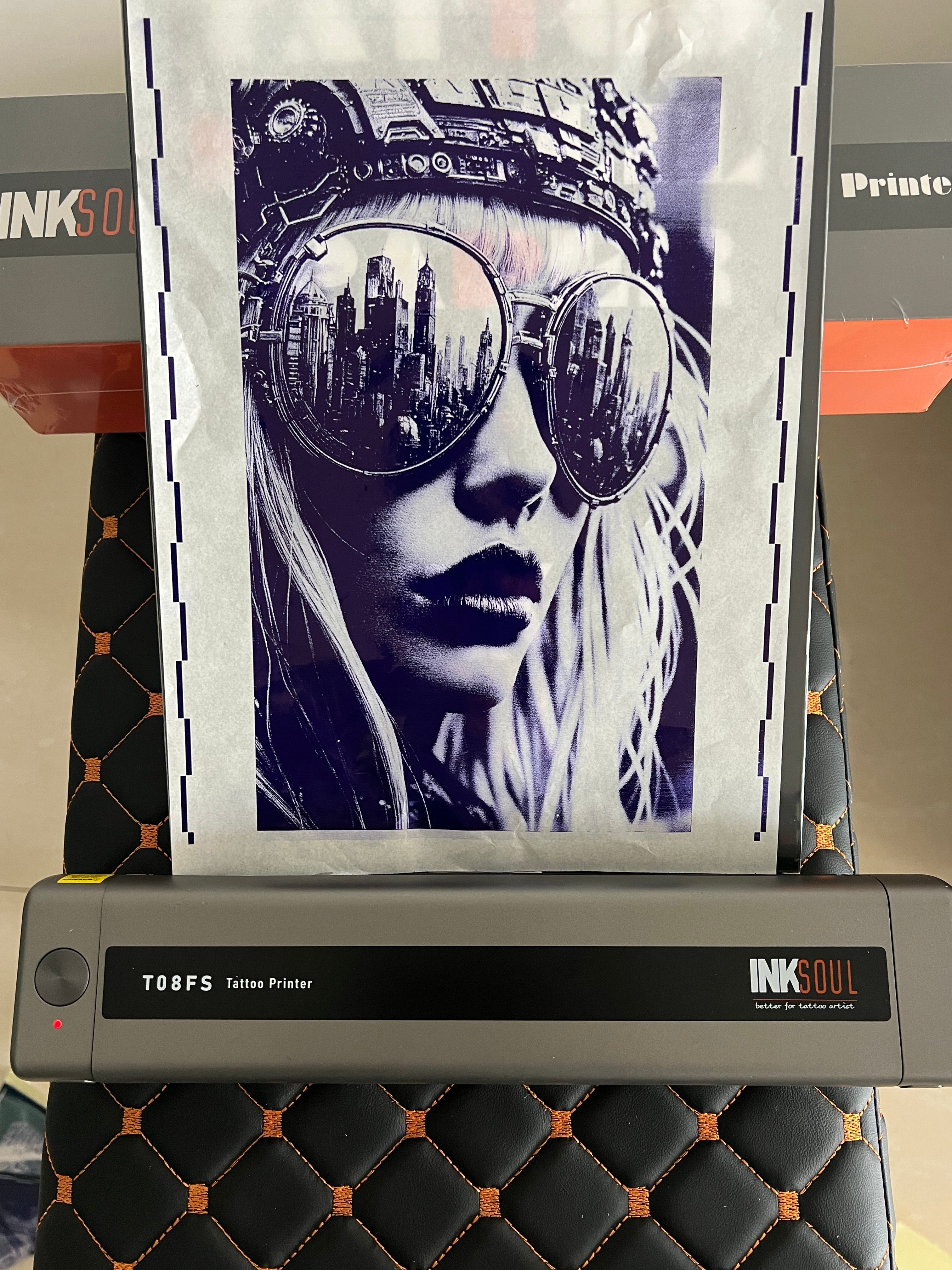 INKSOUL® T08FS Wireless Tattoo Transfer Stencil Printer – Bluetooth Thermal Printer