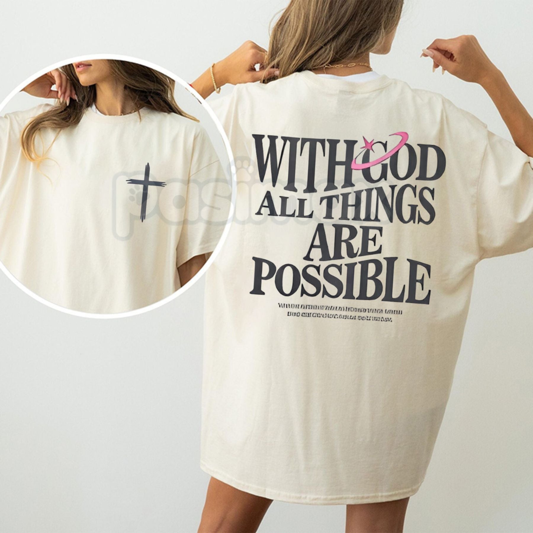 With God All Things Are Possible T-Shirt – Christian Graphic Tee