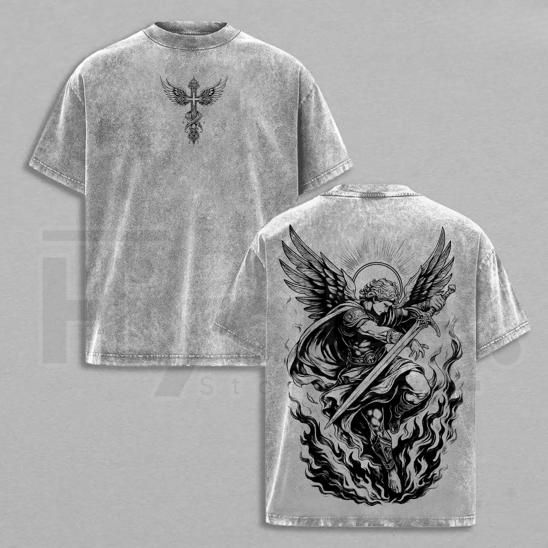 Archangel Michael T-Shirt – Christian Warrior Faith Graphic Tee