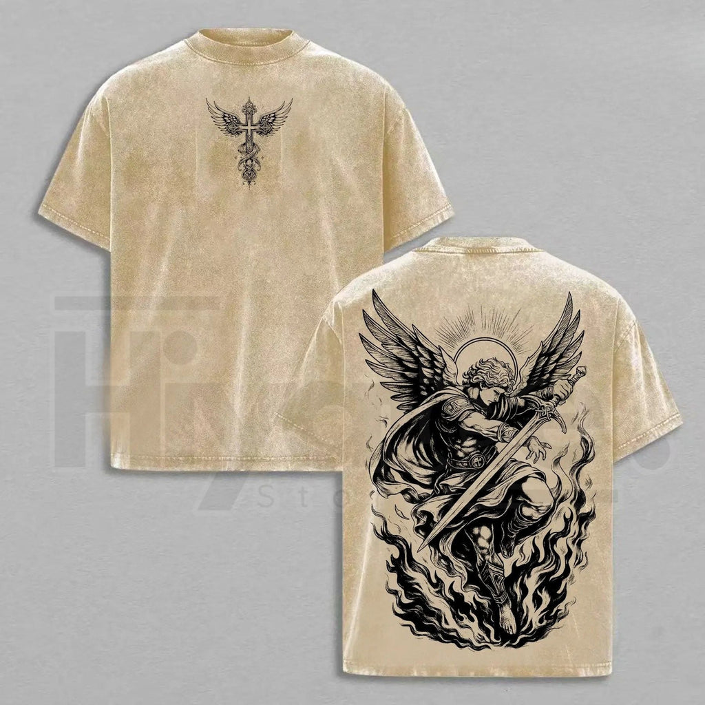 Archangel Michael T-Shirt – Christian Warrior Faith Graphic Tee