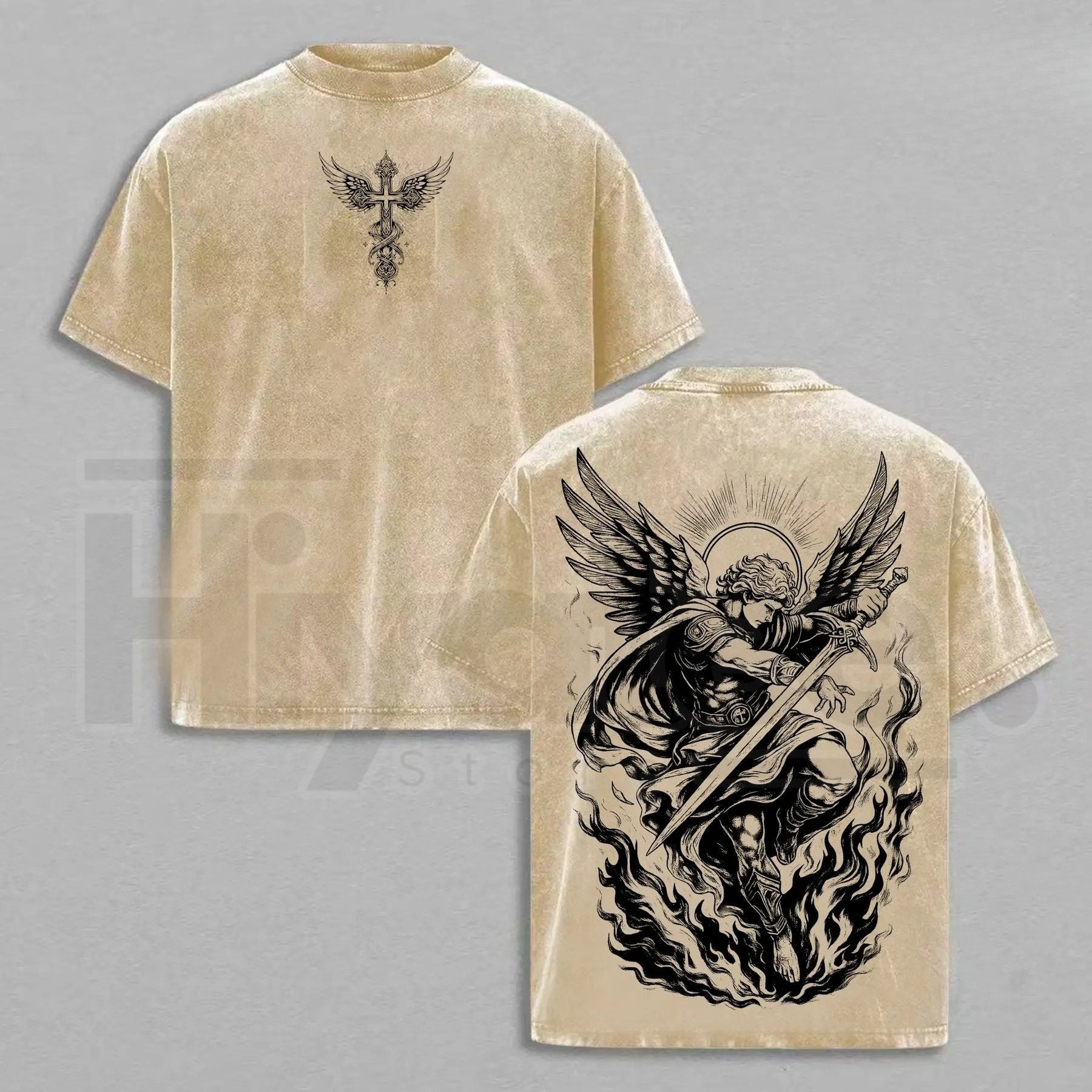 Archangel Michael T-Shirt – Christian Warrior Faith Graphic Tee