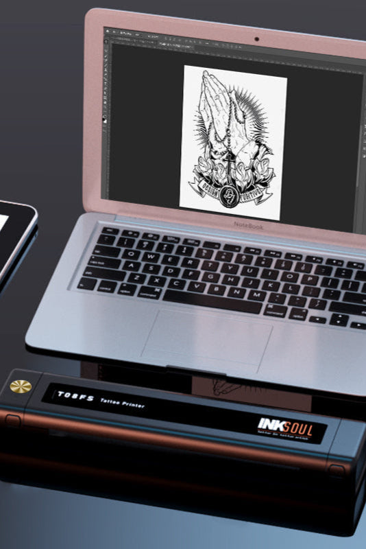 INKSOUL® T08FS Wireless Tattoo Transfer Stencil Printer – Bluetooth Thermal Printer