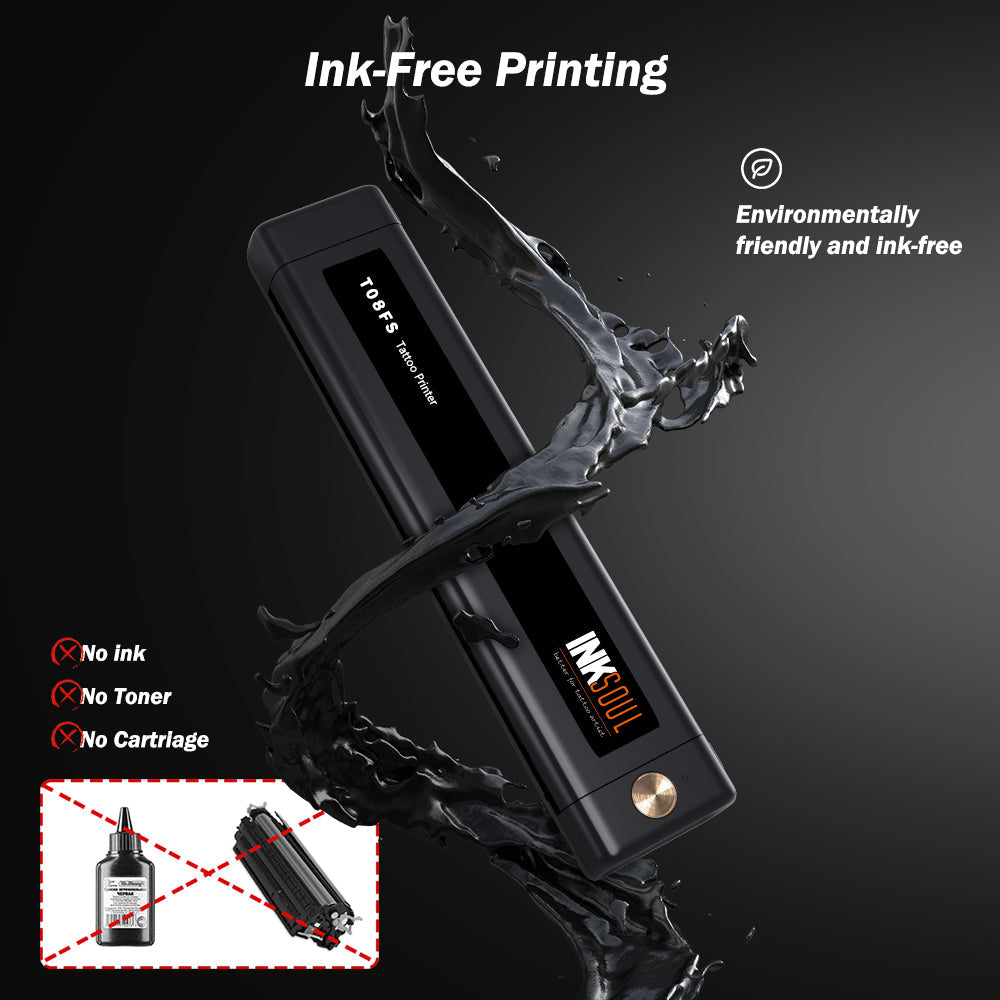 INKSOUL® T08FS Wireless Tattoo Transfer Stencil Printer – Bluetooth Thermal Printer