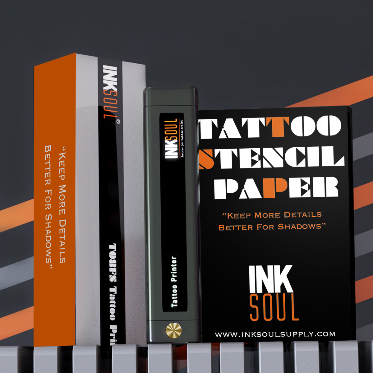 INKSOUL® T08FS Wireless Tattoo Transfer Stencil Printer – Bluetooth Thermal Printer