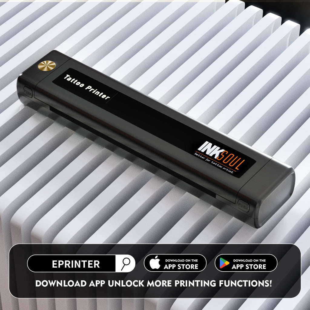 INKSOUL® T08FS Wireless Tattoo Transfer Stencil Printer – Bluetooth Thermal Printer