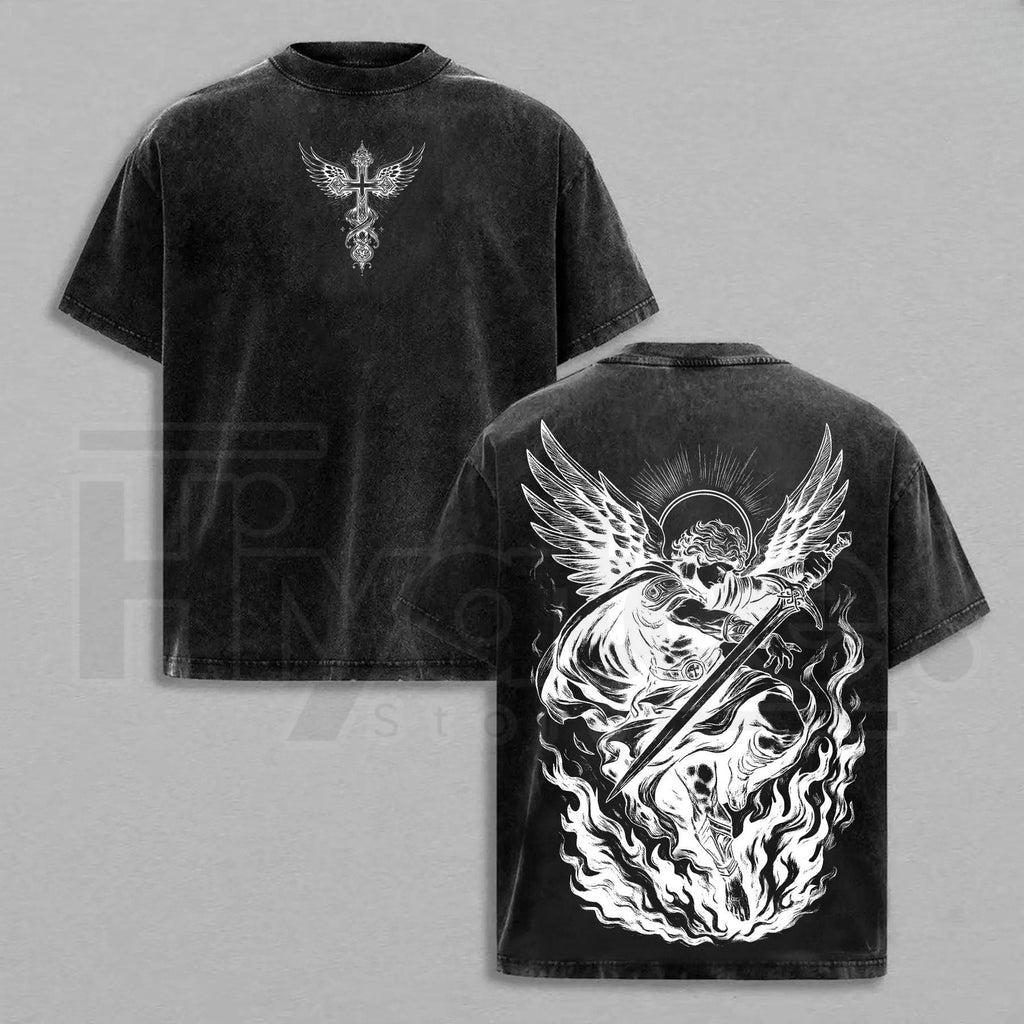 Archangel Michael T-Shirt – Christian Warrior Faith Graphic Tee