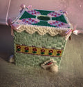 Handmade Canvas Tissue Box Cover – Christian Home Decor Gift