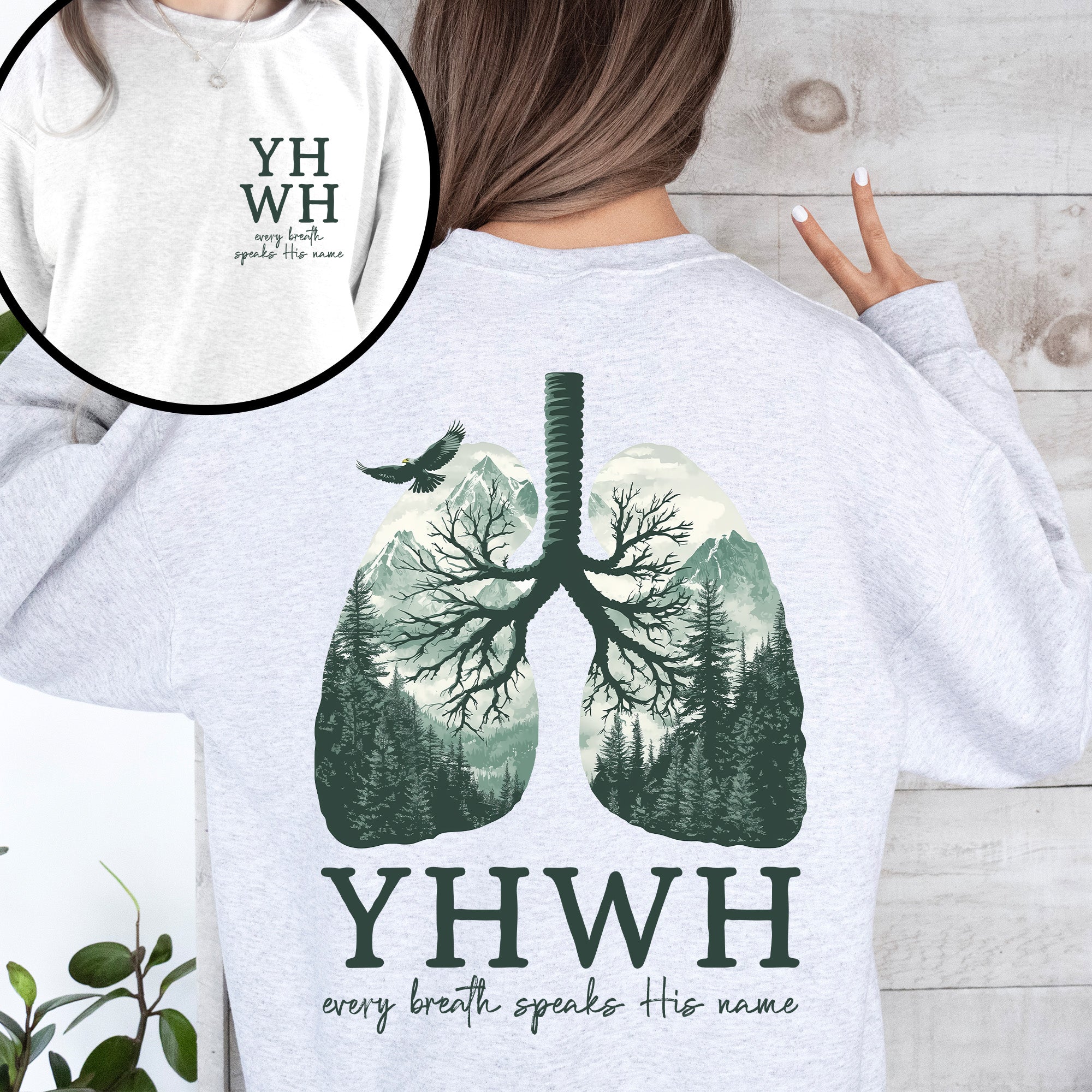 YHWH Lungs Sweatshirt – Breathe in Faith Christian Sweatshirt