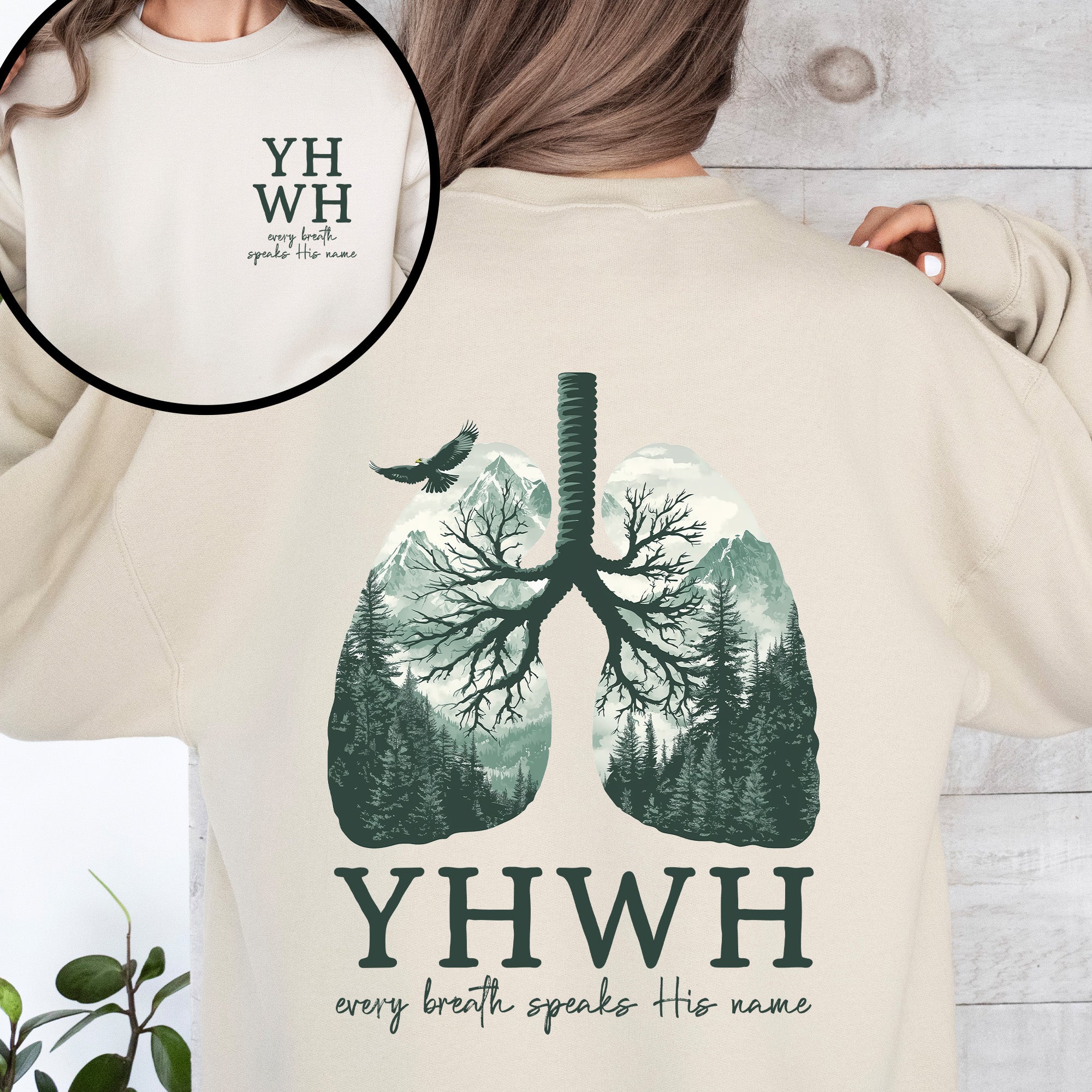 YHWH Lungs Sweatshirt – Breathe in Faith Christian Sweatshirt