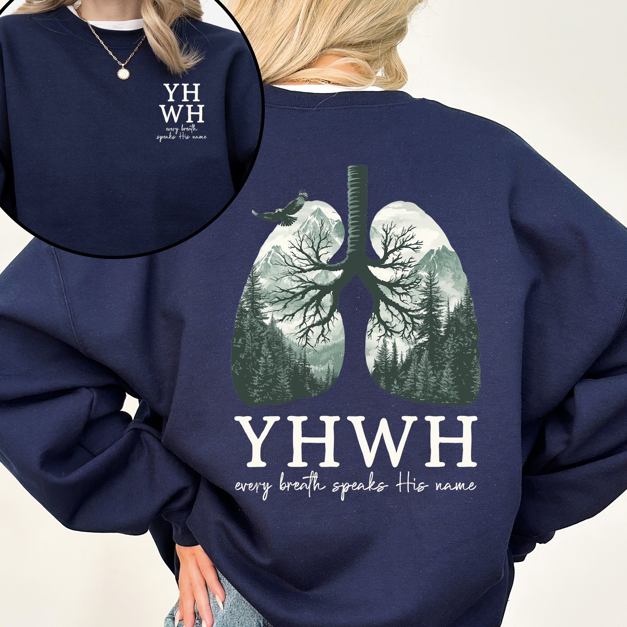 YHWH Lungs Sweatshirt – Breathe in Faith Christian Sweatshirt