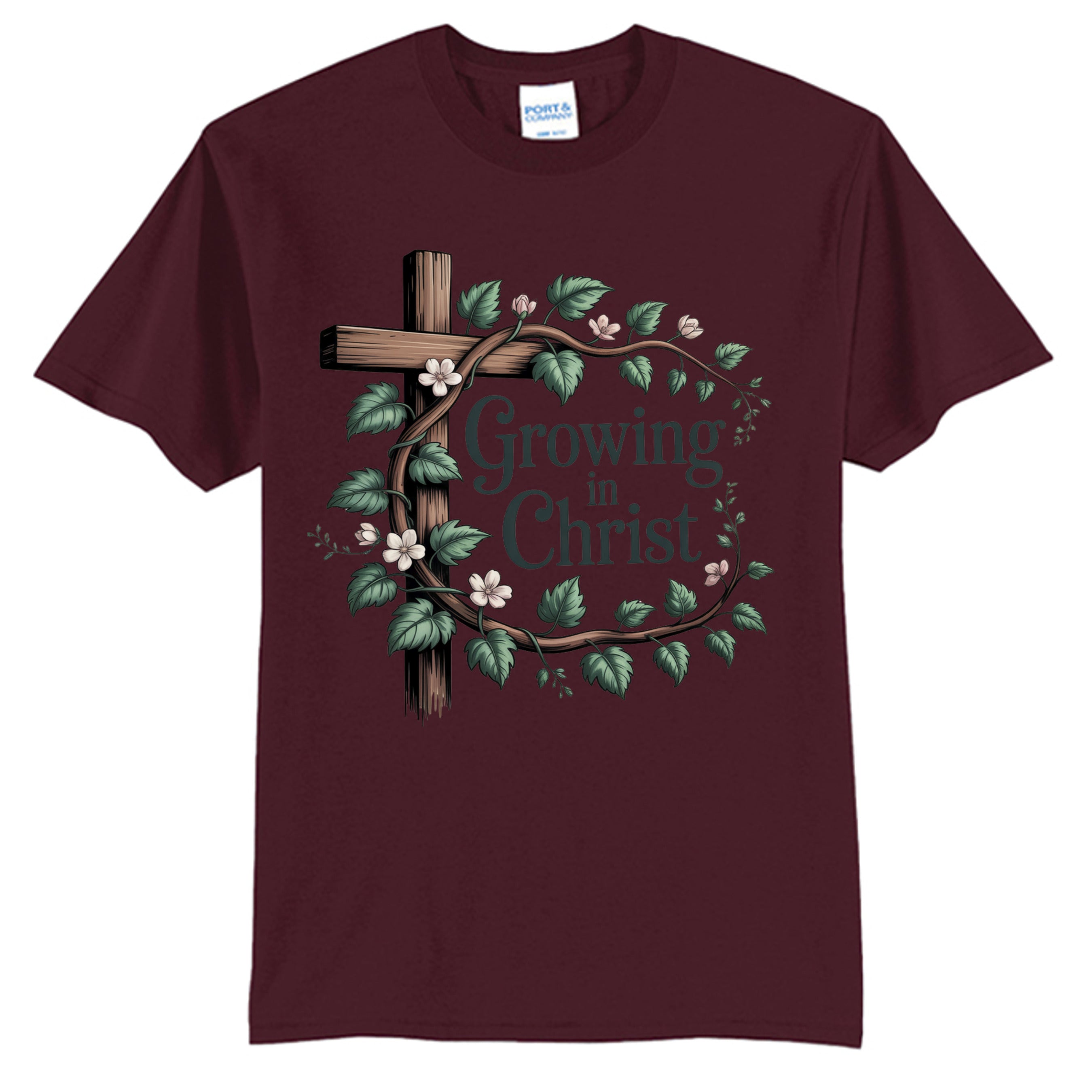 Athletic Maroon - PC55T - FRONT